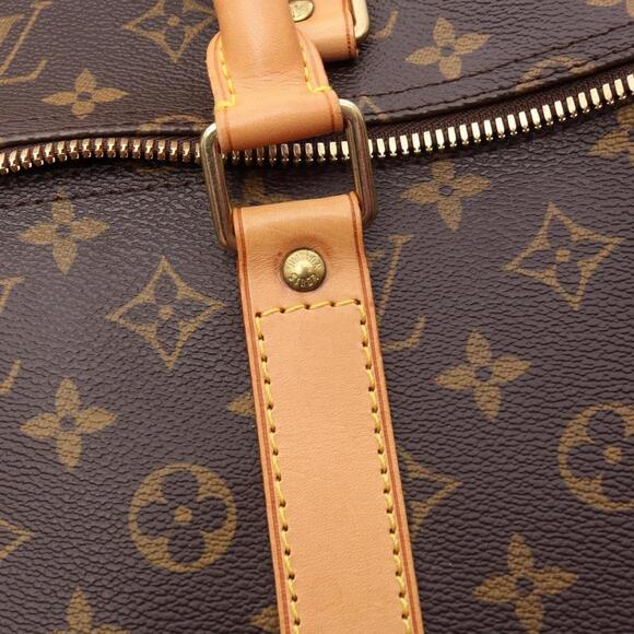 LOUIS VUITTON Brown Monogram Leather Keepall 55 Boston Bag - Picture 8 of 10